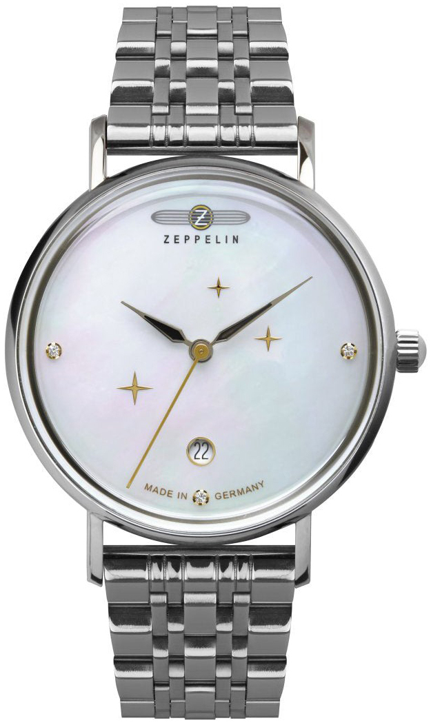 Zeppelin Damklocka 7131M1 Luna Vit/Stål Ø36 mm - Zeppelin