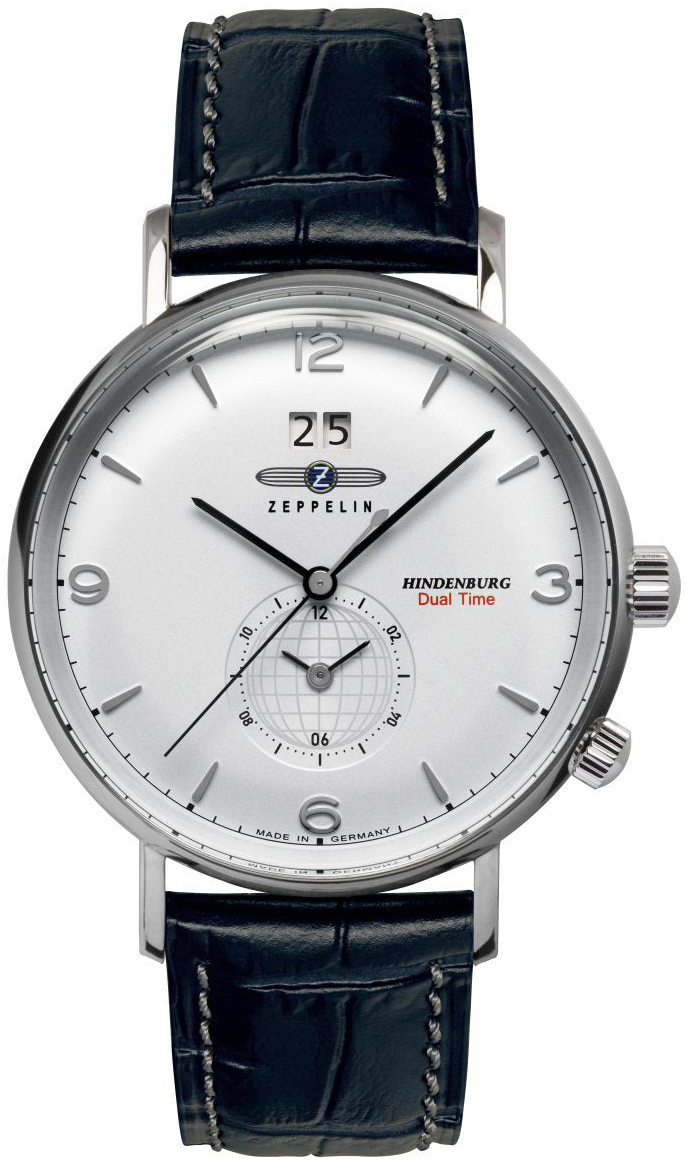 Zeppelin Herrklocka 80441 Lz 129 Hindenburg Silverfärgad/Läder Ø41 - Zeppelin