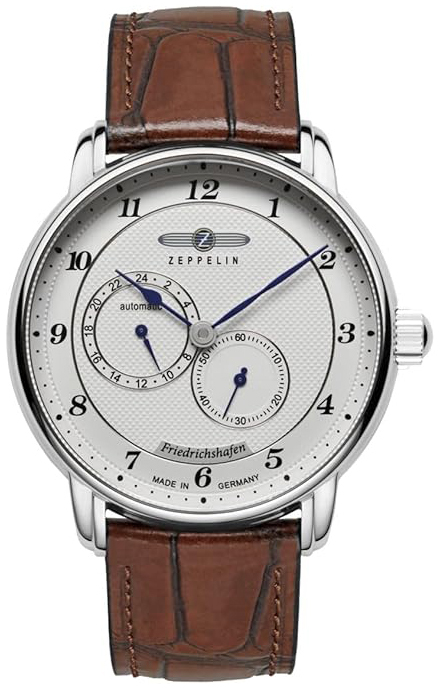 Zeppelin Herrklocka 8568-1 Friedrichshafen Vit/Läder Ø40 mm