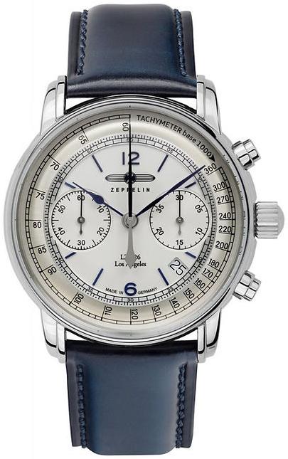 Zeppelin Herrklocka 86141 Los Angeles Silverfärgad/Läder Ø42 mm - Zeppelin