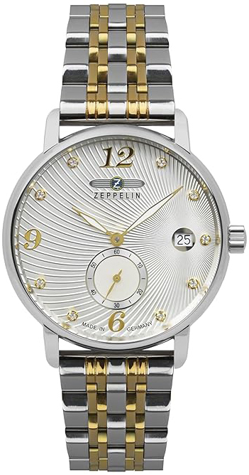Zeppelin Damklocka 8631M5 Luna Silverfärgad/Gulguldtonat stål Ø35 - Zeppelin